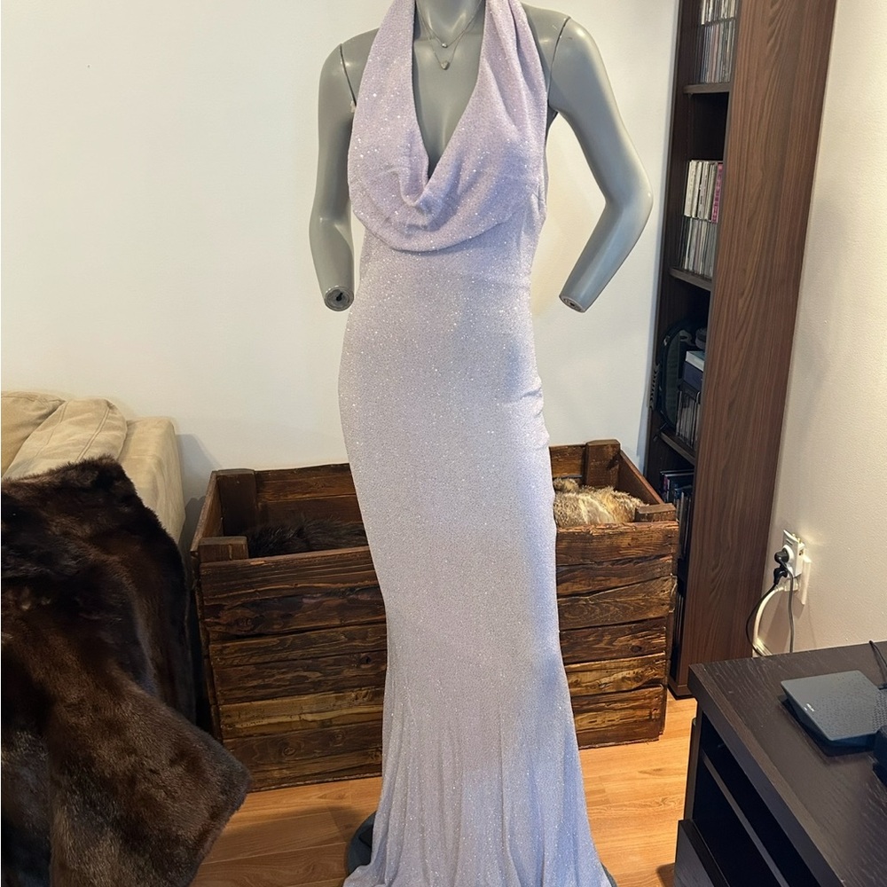 Bari Jay Purple Halter Maxi Gown❤️6